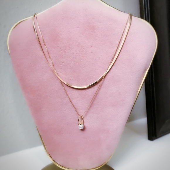 - - 18K Gold Vermeil Double layer Necklace - Picture 8 of 8